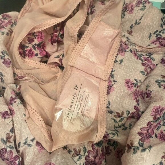 Free People Take It Away Floral Sleeveless Bodysuit Women M Pink‎ Boho Lace NWT - Picture 6 of 12